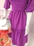 Vestido Intermediário de Manga 3/4 c/ Drapeado - Crepe Duna - Nadilly