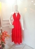 Vestido Longo de Amarração no Pescoço c/ Decote Ajustável - Crepe Duna - comprar online
