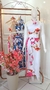 Conjunto Longo de Cropped de Flor e Saia c/ Babado - Crepe Sedinha - comprar online