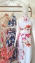 Conjunto Longo de Cropped de Flor e Saia c/ Babado - Crepe Sedinha - Nadilly