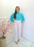 Blusa de Manga Longa Diferenciada - Crepe Imp. - comprar online