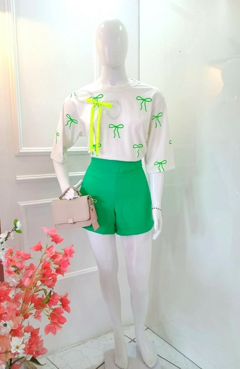 Short Liso e Zíper - Linho Marante - comprar online