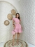 Vestido Intermediário de Manga de Bab. Duplo - Crepe Pollylarissa - comprar online