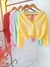 Cropped de Manga Longa Decote em V - Crepe Duna - comprar online