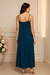 Imagem do Vestido Longo de Alça c/ Detalhe de Flor - Crepe Duna