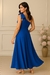 Vestido Longo de Um Lado Só c/ Laço - Crepe Duna - Nadilly