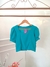 Cropped de Manga Princesa c/ Botões - Crepe Duna - comprar online