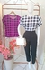 Blusa de Manga Soltinha Xadrez - Viscolinho na internet