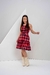 Vestido Intermediário de Alça e Cinto Xadrez - Sedinha - loja online
