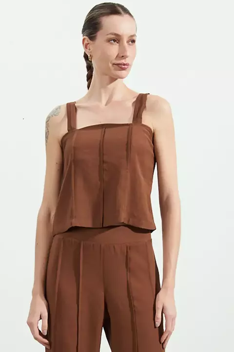 Blusa Reserva Natural Curvo Castanho