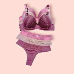 002452-CONJUNTO POLIAMIDA COM RENDA FUI DUPLO ESTIL - comprar online