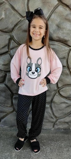 320-PIJAMA FEMININO INFANTIL C/ PUNHO