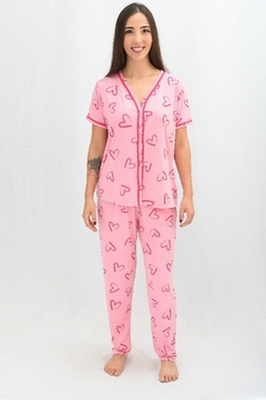 003028-PIJAMA AMERICANO MC COM CALÇA SONHAR - Click Atrevida