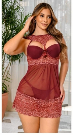 Imagem do 000179-CAMISOLA COM CALCINHA CELENA