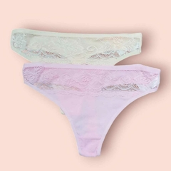 906-CALCINHA CONTTON FIO RENDA FRONTAL - comprar online