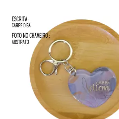 Chaveiro Coração com a palavra CARPE DIEM