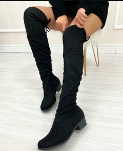 Bota Over Preta Camurça Rasteira - comprar online