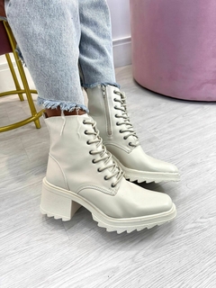 Coturno Salto Bloco Off White - comprar online