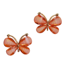 Aplique Borboleta em Metal Salmão 3cm - 5 unidades - comprar online