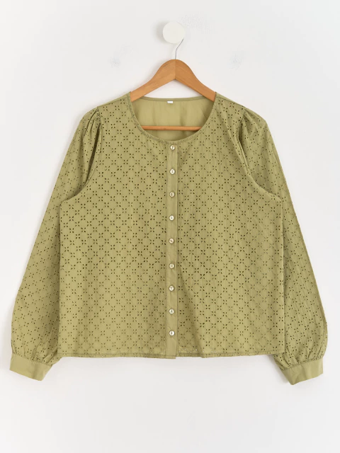 Blusa Alexa (Voile Brodery) - tienda online