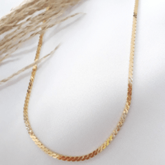 Colar Fita liso banhado a ouro