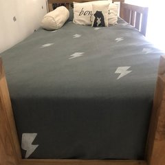 Fundas Nórdicas Reversible **RAYOS** Gris Cemento
