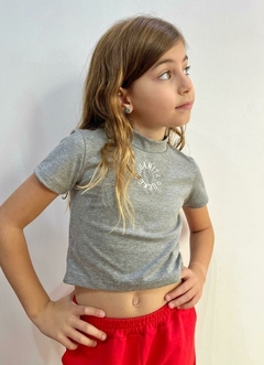 Croptop alg y lycra gris TALLE 14