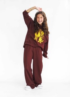 Buzo waffle choco gatos talle 16 - comprar online