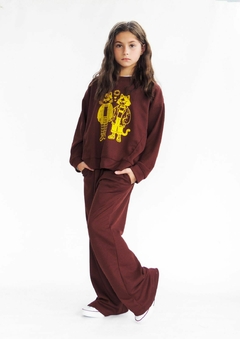 Buzo waffle choco gatos talle 8 - Juanita Rocker Mayoristas
