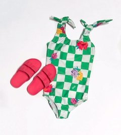 Traje de baño Damero verde talle 4 - comprar online