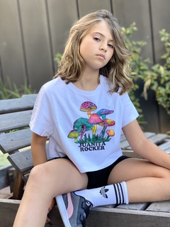 CropTop Fungi Blanca Talle 4