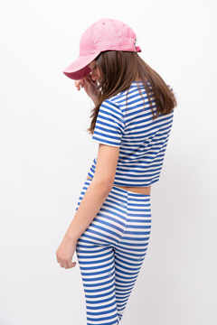 Crop lycra F50+ rayas azul talle 6 en internet