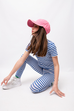 Crop lycra F50+ rayas azul talle 10 - comprar online