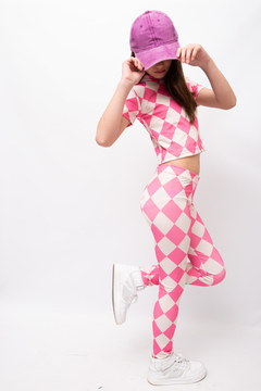 Legg Lycra Rombo Rosa TALLE 14 - Juanita Rocker Mayoristas