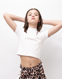 Crop Blanco bordado talle 14