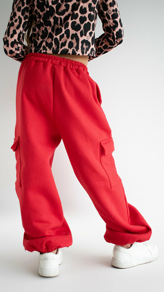 Pant Cargo ROJO frizado TALLE 8 en internet