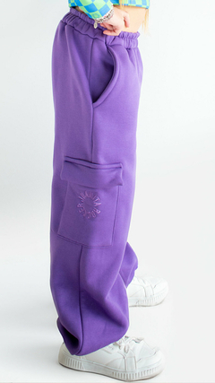 Pant Cargo frizado violeta talle 14 - Juanita Rocker Mayoristas