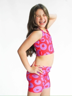 Conjunto top y bikers print color talle 14