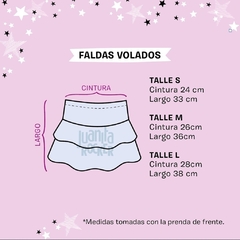 Falda volados blanca talle L - Juanita Rocker Mayoristas