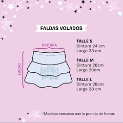 Falda volados blanca talle M en internet