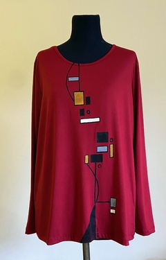 Remera Bordó, mujer, manga larga. - comprar online