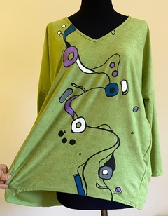 Remera océano V, mujer, manga larga. en internet