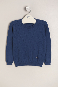 SWEATER CON ROMBO JACQUES AZUL MAGDALENA ESPOSITO