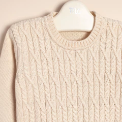 SWEATER HILO TRENZAS CRUDO MAGDALENA ESPOSITO - comprar online