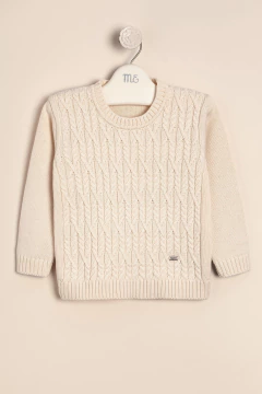 SWEATER HILO TRENZAS CRUDO MAGDALENA ESPOSITO