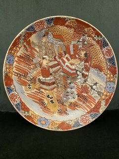 Satsuma Imperial - medalhão pintado à mão, século XIX - Art Rarus Antiquário