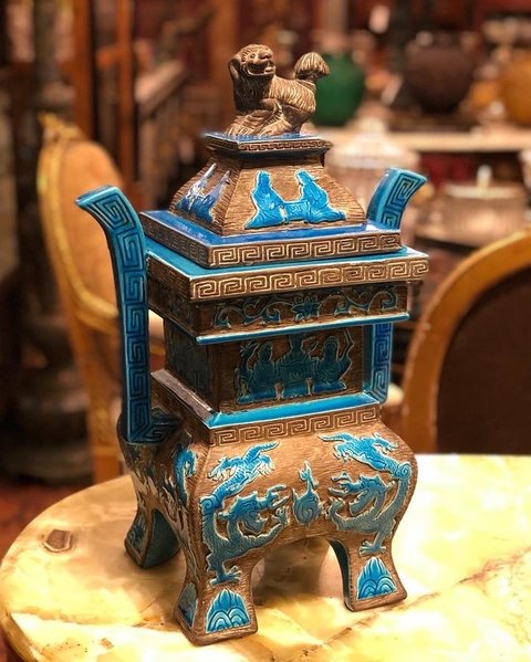 Potiche em porcelana oriental