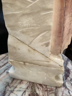 Cipriani - Escultura italiana em alabastro assinada na internet