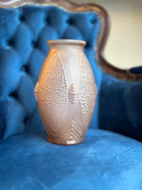 Vaso em vidro fosco rosé