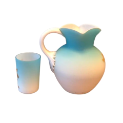 Conjunto de jarra e copo em opalina - comprar online